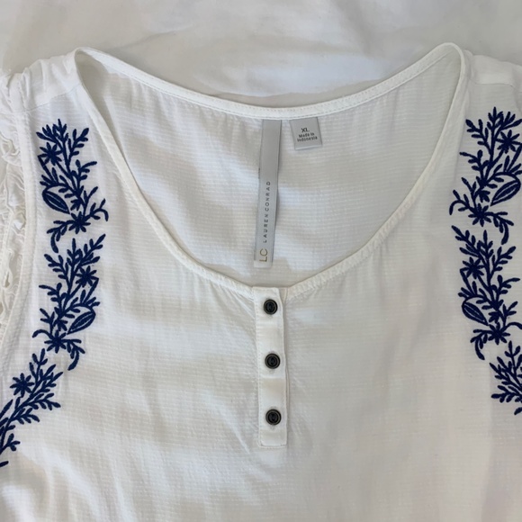 Lauren Conrad Delicate Embroidered Blouse - Picture 7 of 10